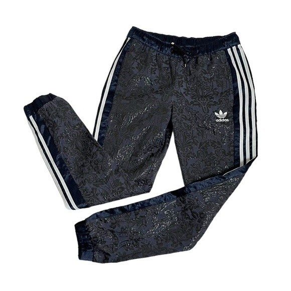 ADIDAS Couture Navy SuperStar Moscow Track Pant Textured Womens Size Small - Picture 1 of 10